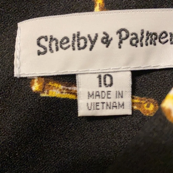 Shelby & Palmer Gold/Black Dress Size 10 - Picture 4 of 7